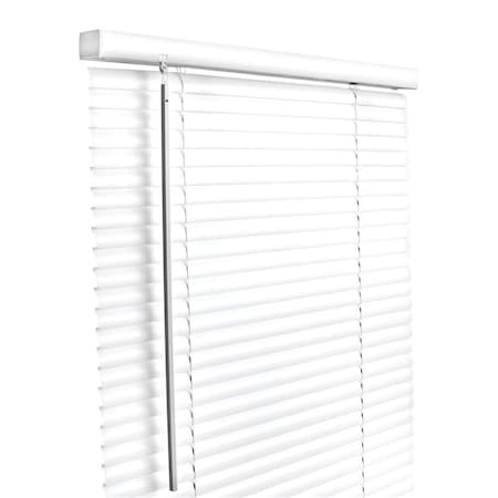Work-Of-Art Vinyl 1 in. Mini-Blinds, 39 x 64 in. White Cordless WO2513719